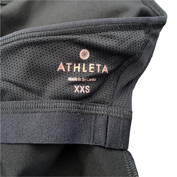 Athleta NWOT Black Spiral Support Racerback Tank Top With Built in Bra XXS - Picture 9 of 12